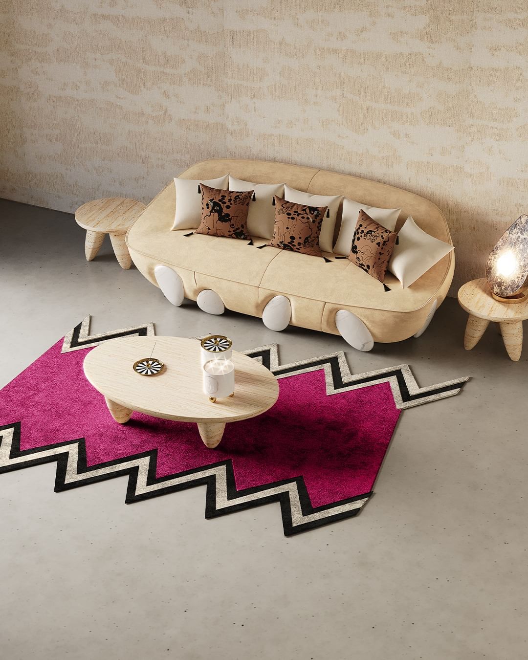 Pink Rugs By Tapis Studio