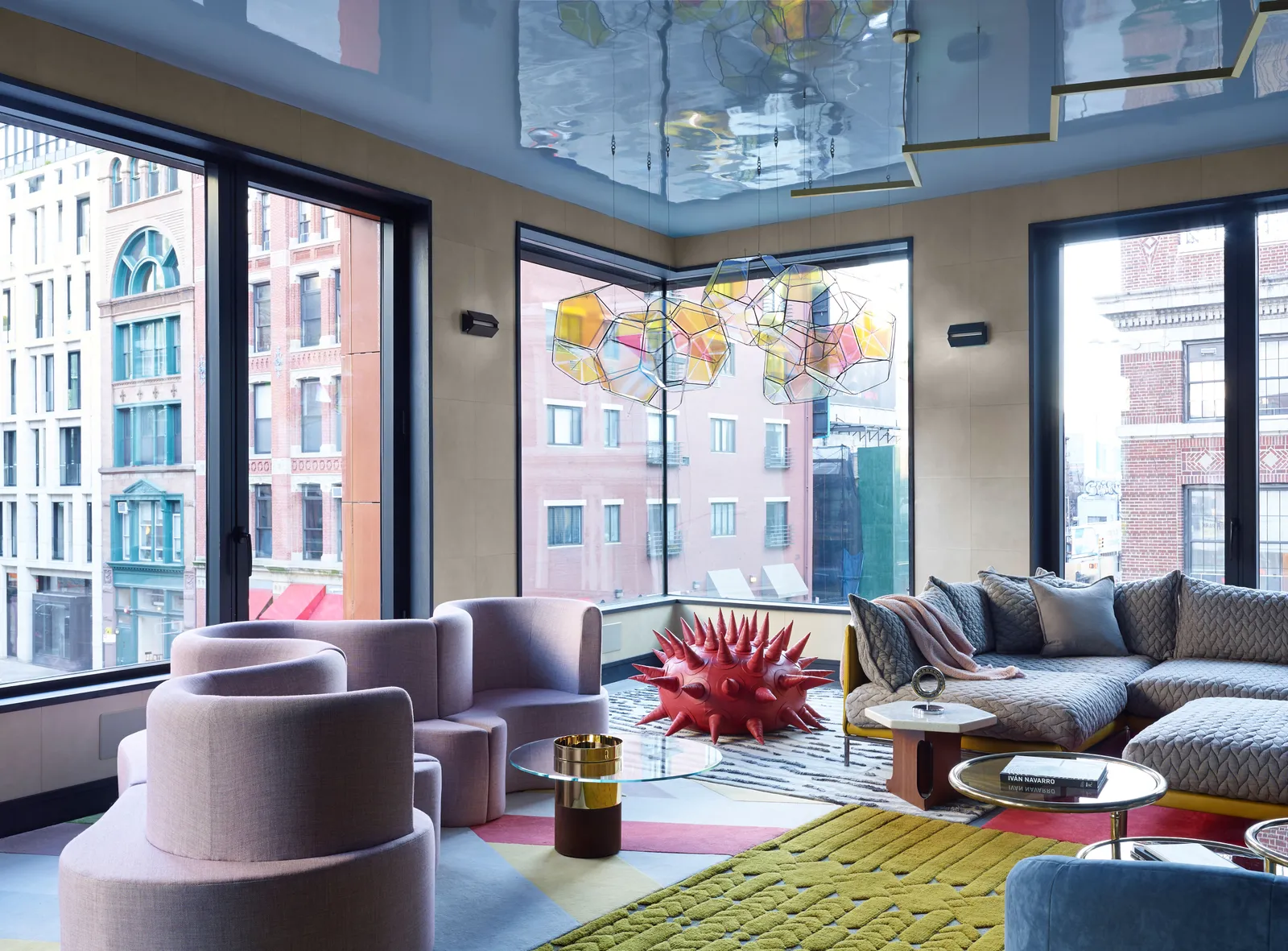 Colored Rugs In A Living Room