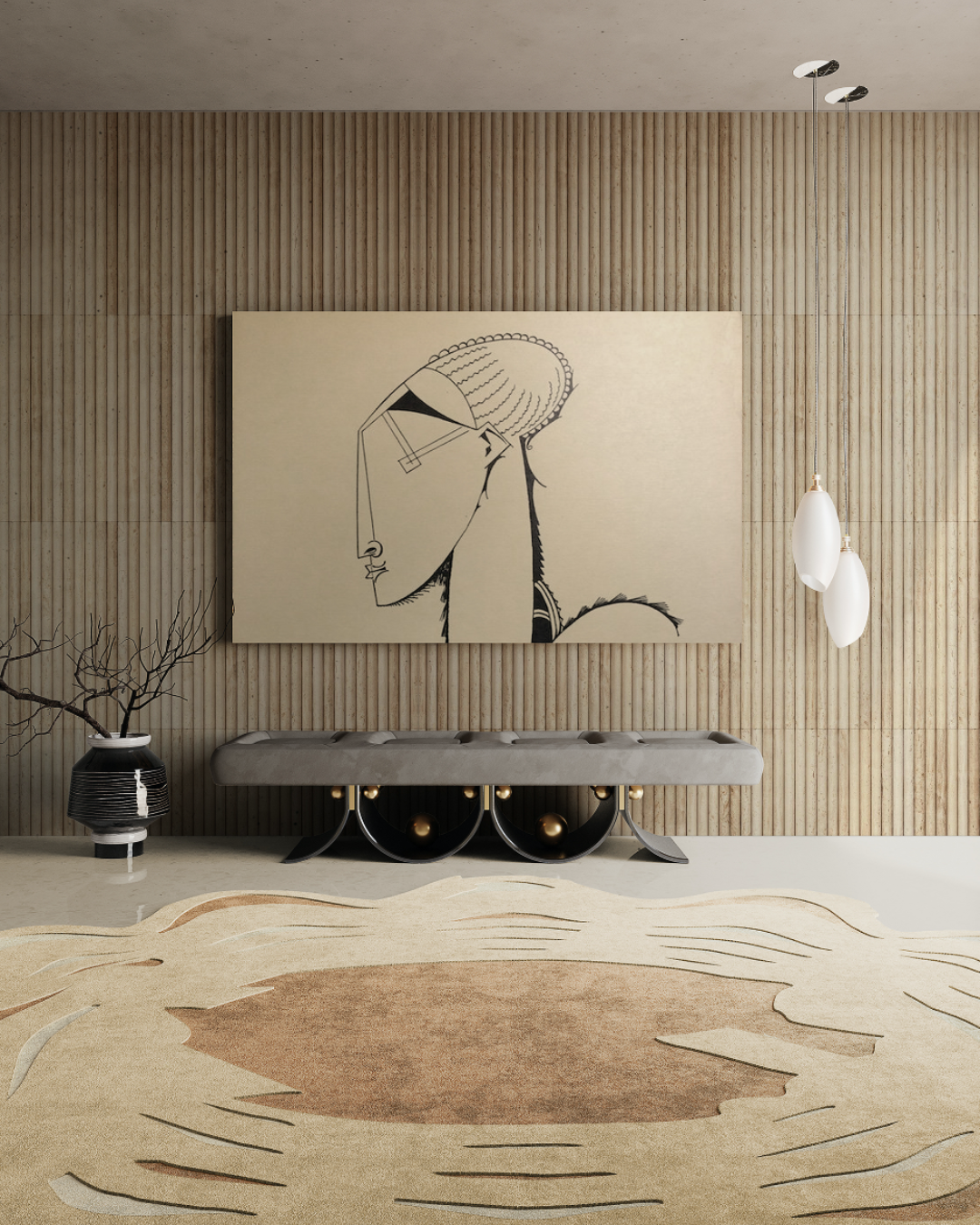 Entryway Rug In Neutral Tones