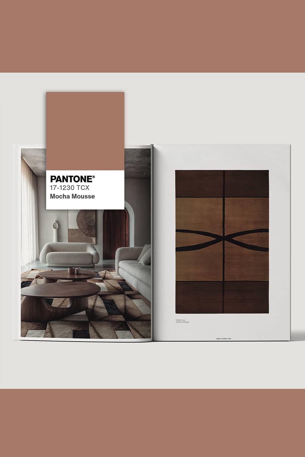 Ebook Pantone 2025 — Mocha Mousse Rugs & Interiors