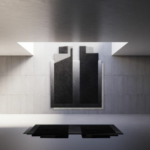 Black And White Rug Brutalist Style