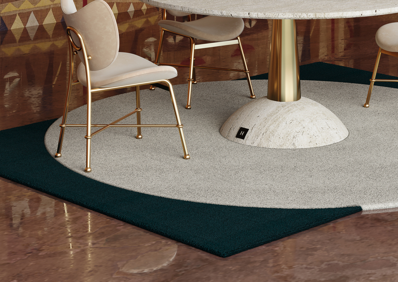 Shaped Rug In A Dining Room